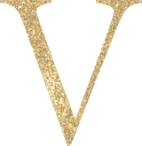 Alphabet V Gold Letter